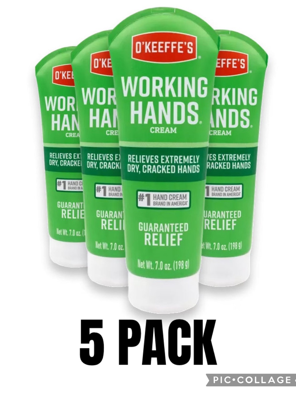 O’Keefe’s Working Hands Lotion Hand Cream - Intense Moisture 5 Pack of Bottles